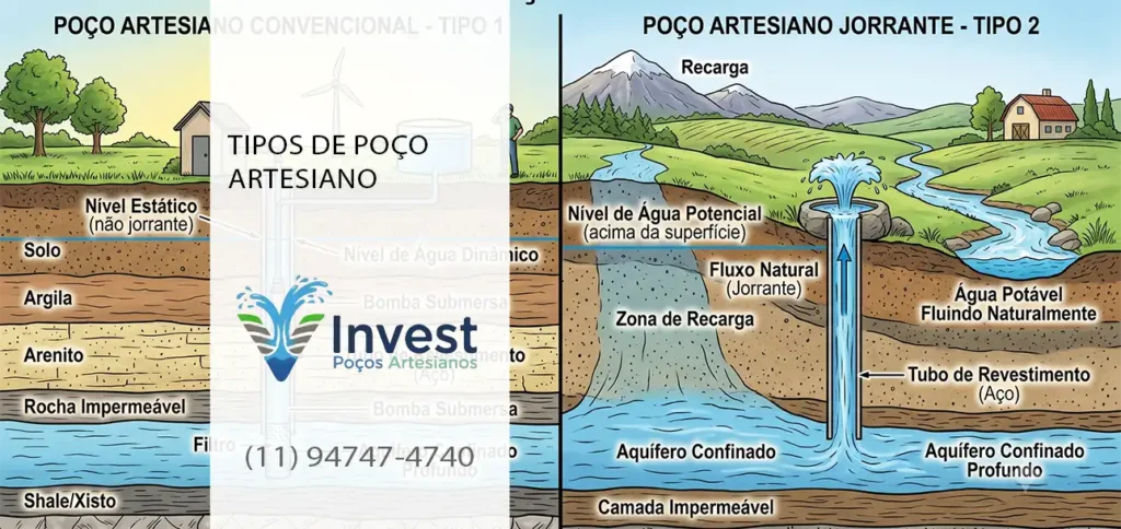 Tipos de Poço Artesiano